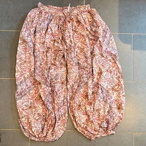 Urban Outfitters Pink and Brown floral harem Pants